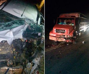 Carro bate de frente com caminhão na BR-101; uma pessoa morreu