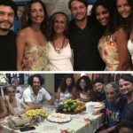 Rodrigo Santoro e outros famosos almoçam na casa de Dona Canô