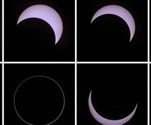 Eclipse solar desenha 'anel de fogo' e encanta observadores
