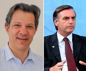 Pesquisa: Bolsonaro está com 36,7%, seguido por Haddad com 24%