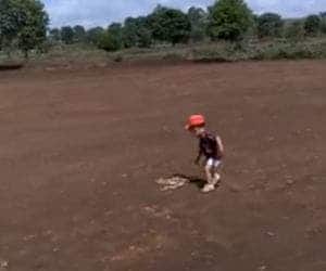 Criança tenta segurar cobra-rei e pai corre para separar