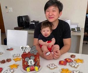 Filho de Pyong completa quatro meses e ganha festa do Mickey