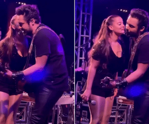 Maiara beija Fernando em show e gera alvoroço entre os fãs