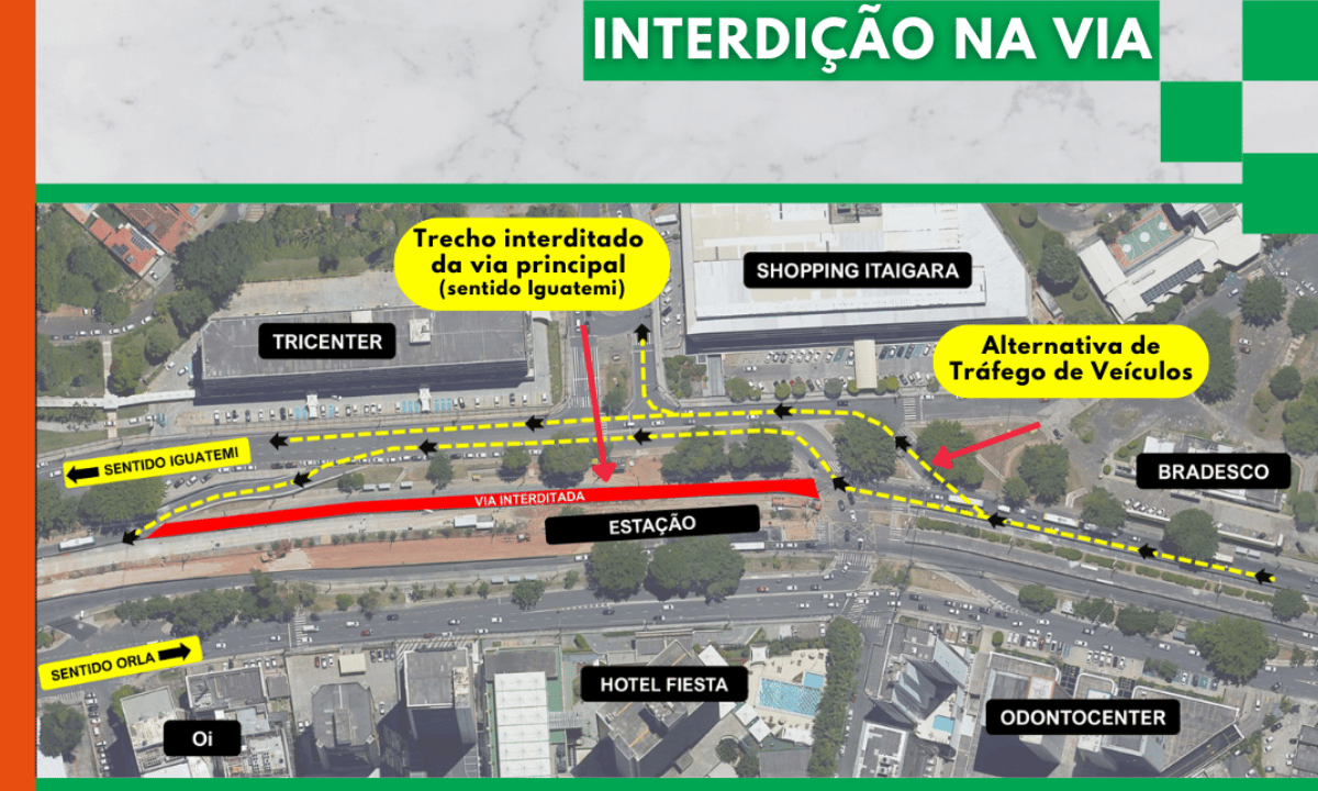Trecho da AV. ACM é fechado para mais uma etapa da obra do BRT, em Salvador