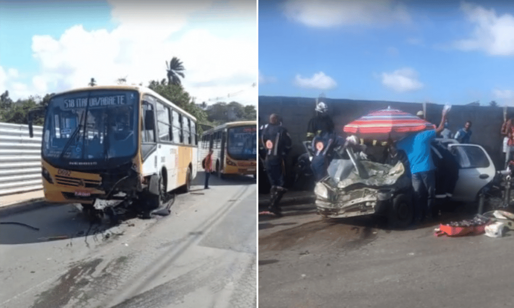 Motorista ferido em acidente com ônibus na Estrada Velha do Aeroporto morre em hospital