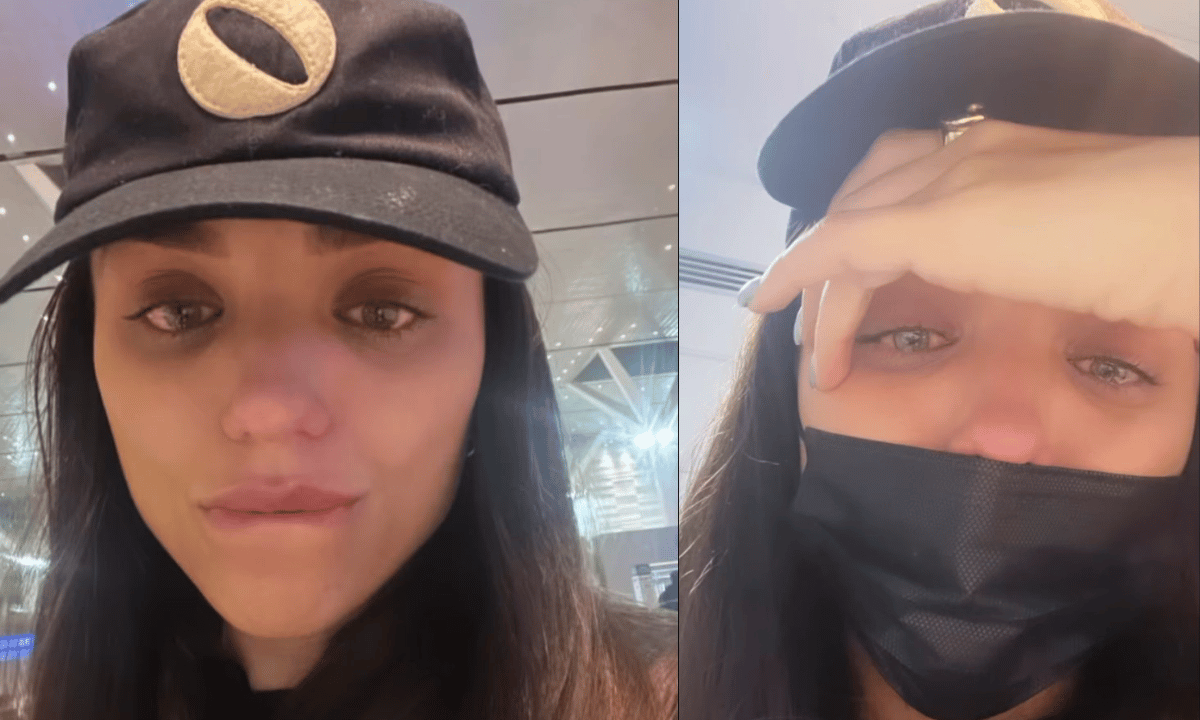 Rafa Kalimann cai no choro ao passar por perrengue em aeroporto: 'Cansada e com fome'