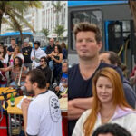 Chris Martin curte show de Ska na praia de Ipanema, no Rio de Janeiro; assista