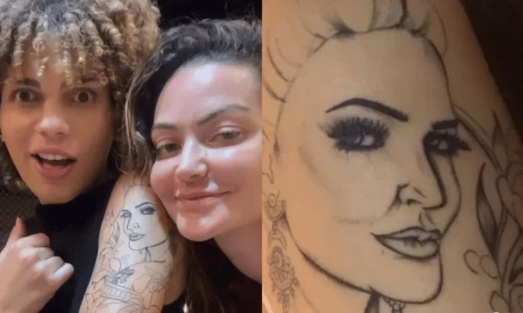 Influenciadora tatua rosto de Laura Keller e é criticada na web: ‘Chocada’