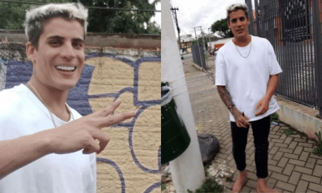 Após expulsão de ‘A Fazenda 14’, Tiago Ramos aparece na rua descalço e fumando