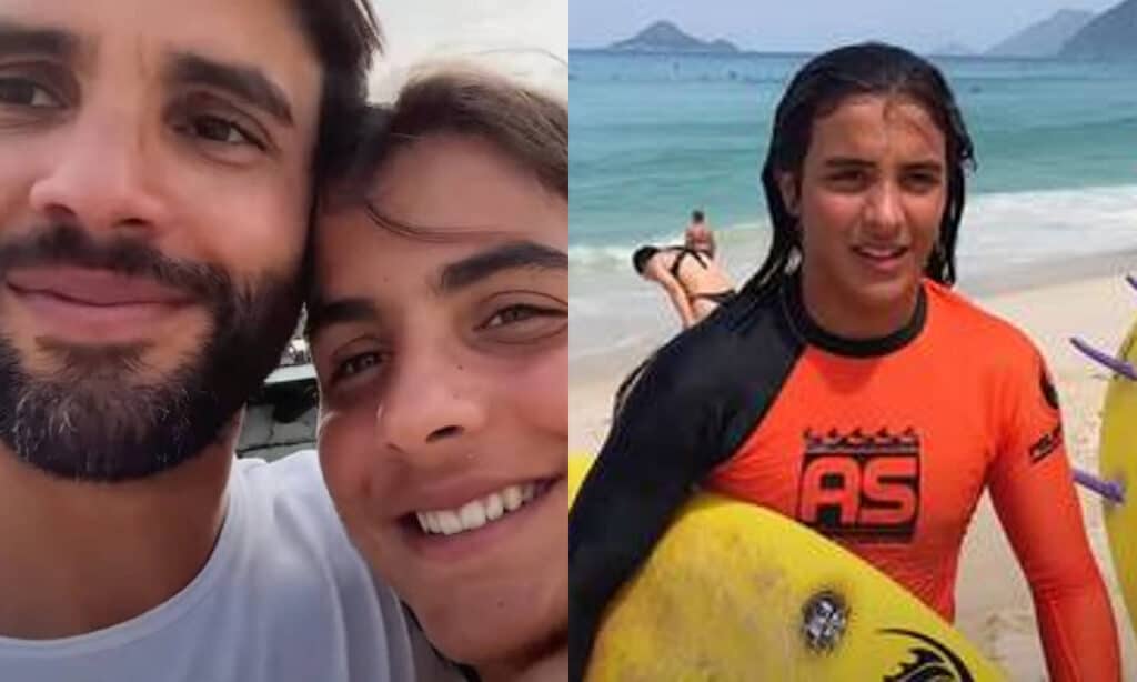 Daniel Cady curte dia de surf no Rio de Janeiro com Marcelinho