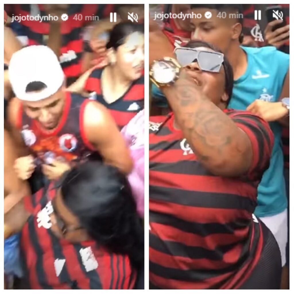 Após terminar casamento, Jojo Todynho aparece em meio à torcida do Flamengo em ‘esquente’ de jogo