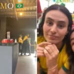 Juliana Paes torce pelo Brasil em clima de romance com namorada: ‘Vamo’