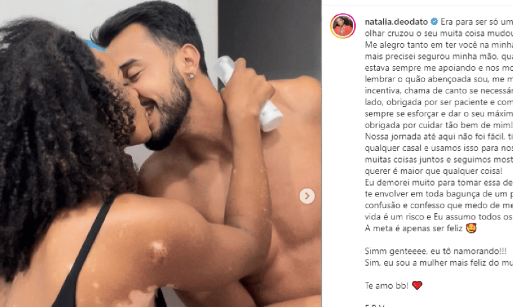 Natália Deodato assume namoro com ex-jogador de futebol