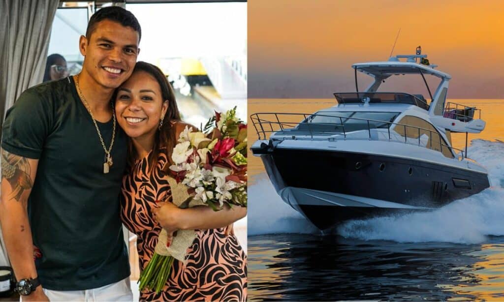 Conheça iate de luxo avaliado em R$10 milhões que Thiago Silva presentou esposa