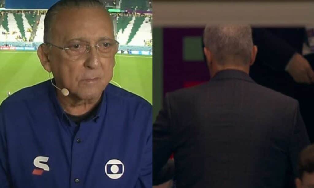 Galvão Bueno critica reação de Tite após eliminação do Brasil na Copa do Mundo: ‘Não está correto’