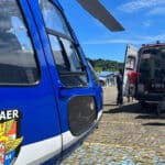 Homem com vergalhão na virilha é resgatado por helicóptero no interior da Bahia