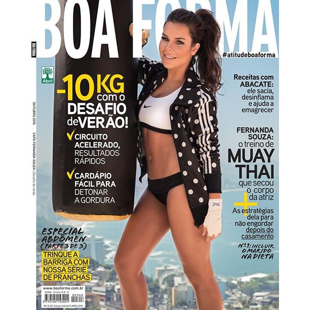 Fernanda Souza na capa da 'Boa Forma' (Foto: Instagram/Reprodução)