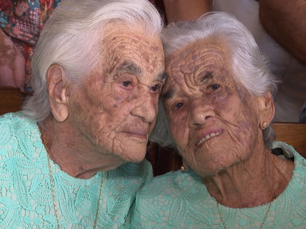 Cláudio. gêmeas, festa, 100 anos, centenário (Foto: Reprodução/TV Integração)