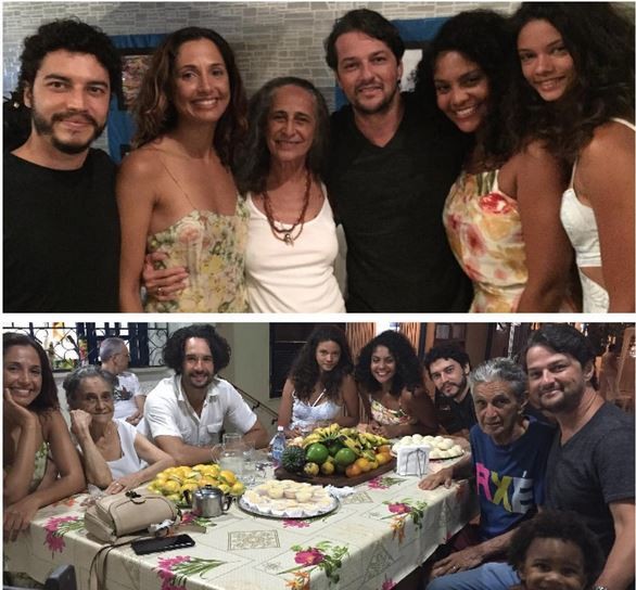 Marcelo Serrado aparece com Camila Pitanga e Rodrigo Santoro na casa de Dona Canô, Caetano Veloso e Maria Bethânia, na Bahia (Foto: Reprodução do Instagram)