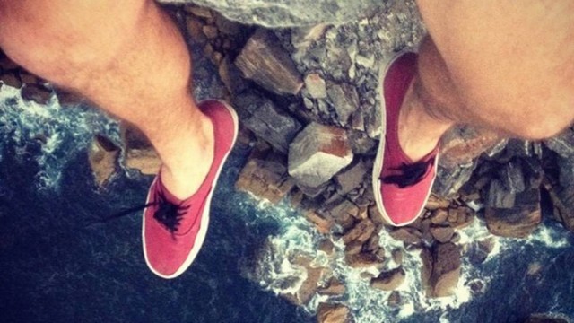 O britânico Gareth Jones publicou sua última foto no Instagram no North Head cliff, em Sydney, na Austrália
